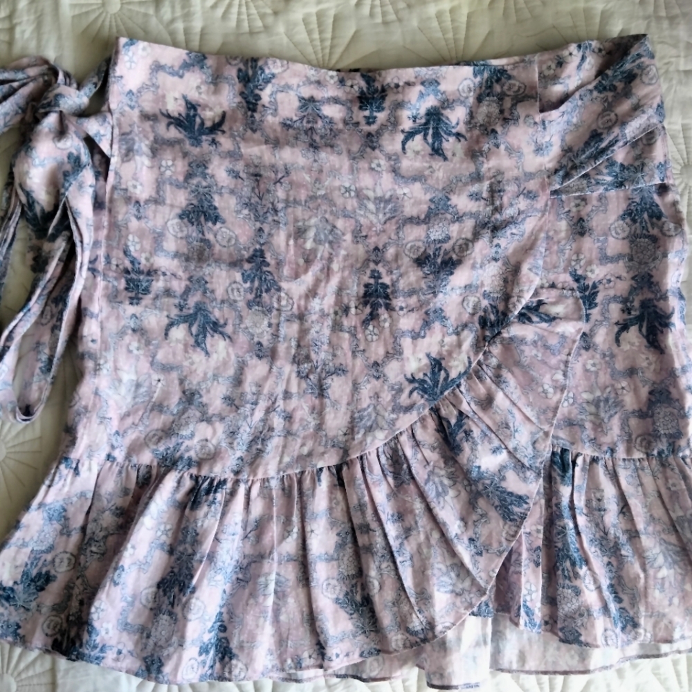 ISABEL MARANT ETOILE WRAP 100%LINEN SKIRT